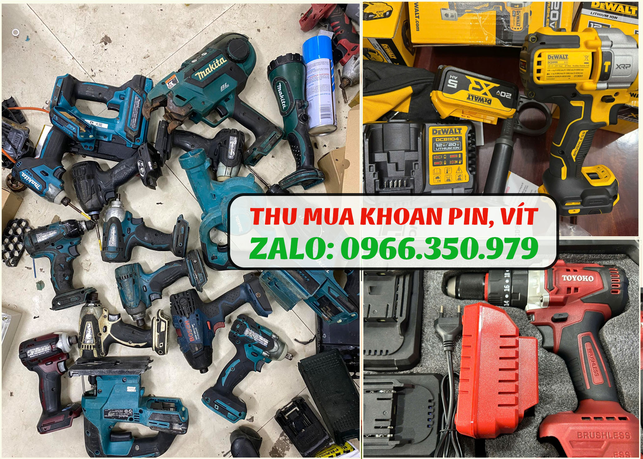 Thu mua máy khoan, máy bắn vít cầm tay