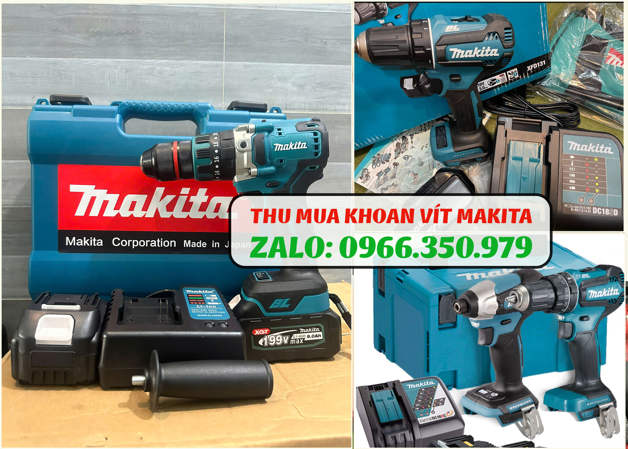 Thu mua m&aacute;y khoan v&iacute;t pin Makita