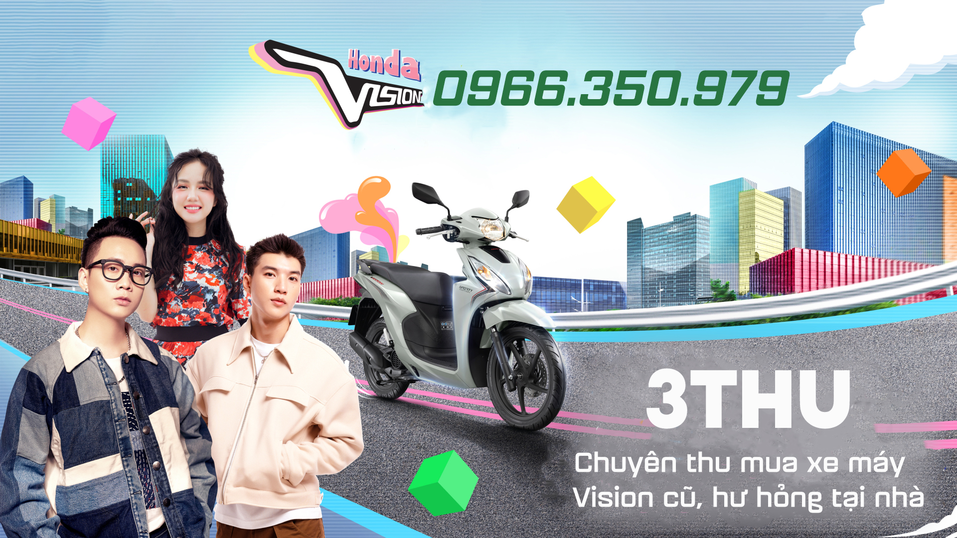 Thu mua xe máy vision cũ hỏng