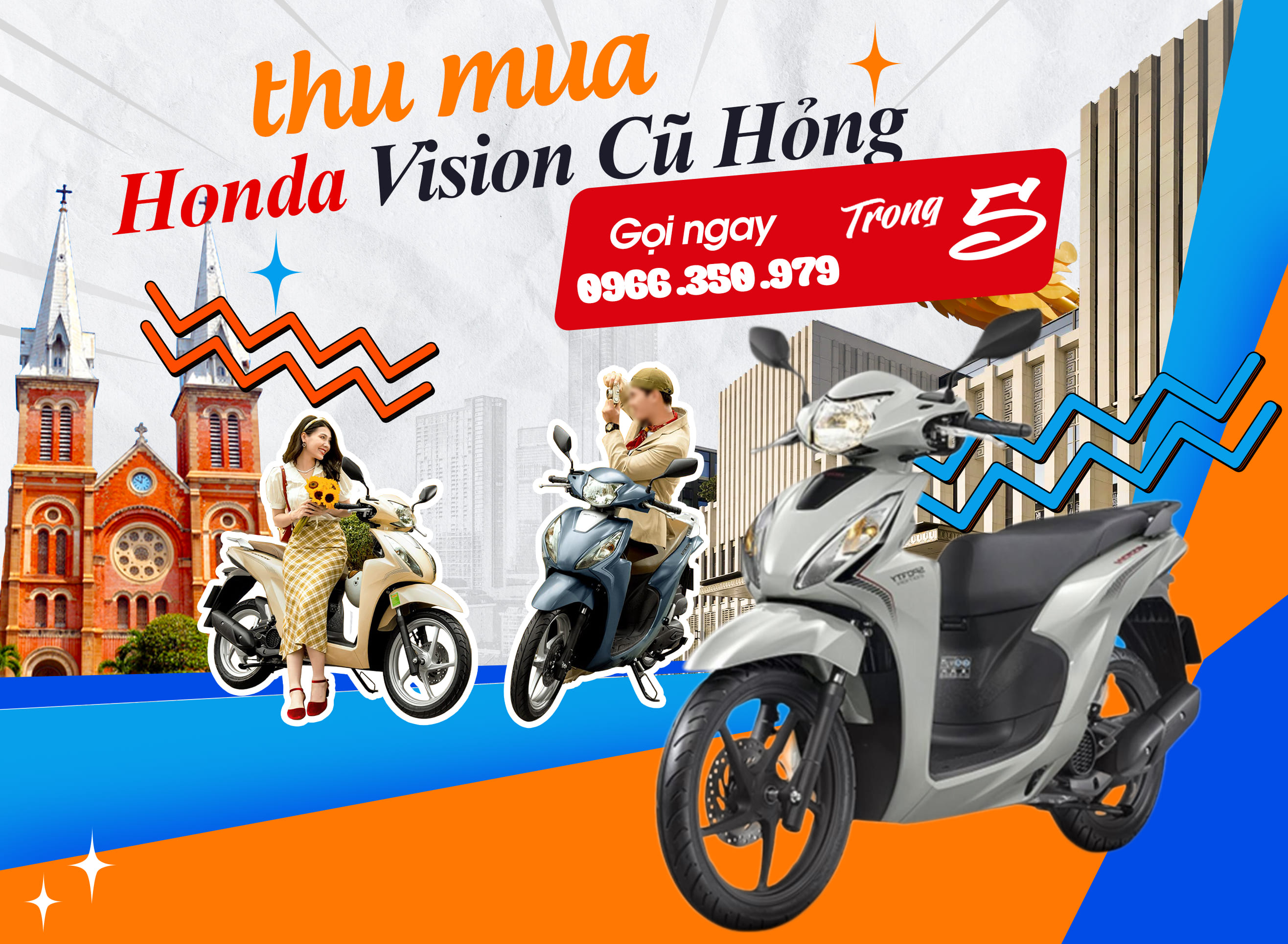 Thu mua các loại xe vision cũ hỏng, tại nhà